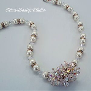 NWT Pearl Statement Necklace Set